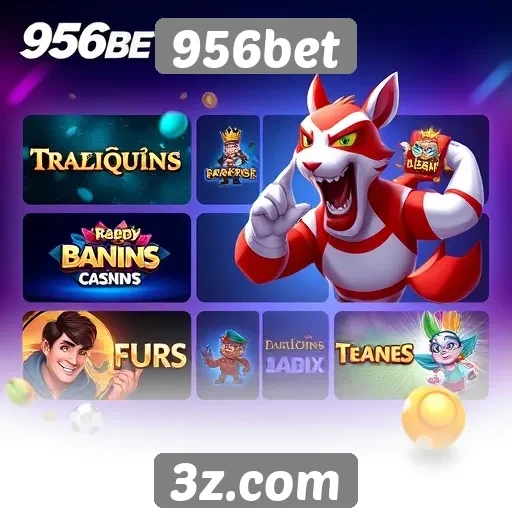 Diversidade de jogos disponíveis no site 956bet